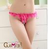 Sexy Pearl Panties Thong Massage Ladies Open Panties Ruffle Edge