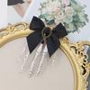 Halloween Skeleton Hand Hair Clips with Bowknot Faux Crystal Hand Bone Hairpin Gothic Skull Claw Hair Accessories for Girls Party Cosplay