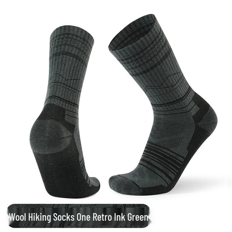 Men's Merino Wool Mid-Calf Hiking Socks (5 Pairs)