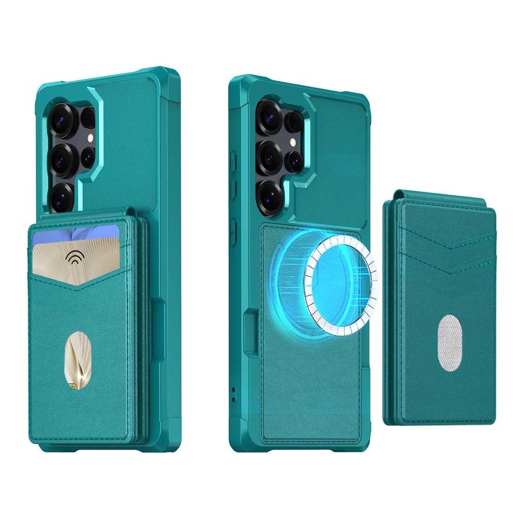 2 in 1 Detachable Card Holder Magnetic Leather Phone Case For Samsung S26 Ultra S25 S24 Plus S23 S22 kickstand Shockproof Cover