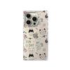 Clear Square Back Tube Case Protection For iPhone 12 13 11 16 ProMax 15 Plus 14 Pro Max Anti-Oxygen,Line Drawn Cats Pattern Casing