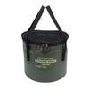 Cloth Folding Bucket with Mesh Pouch Portable Draining Basket Water Container for Outdoor Camping