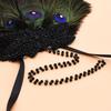Vintage Feathered Headpiece 1920s Flapper Cosplay Headband Headpiece for Women Masquerade Halloween Weddings Parties
