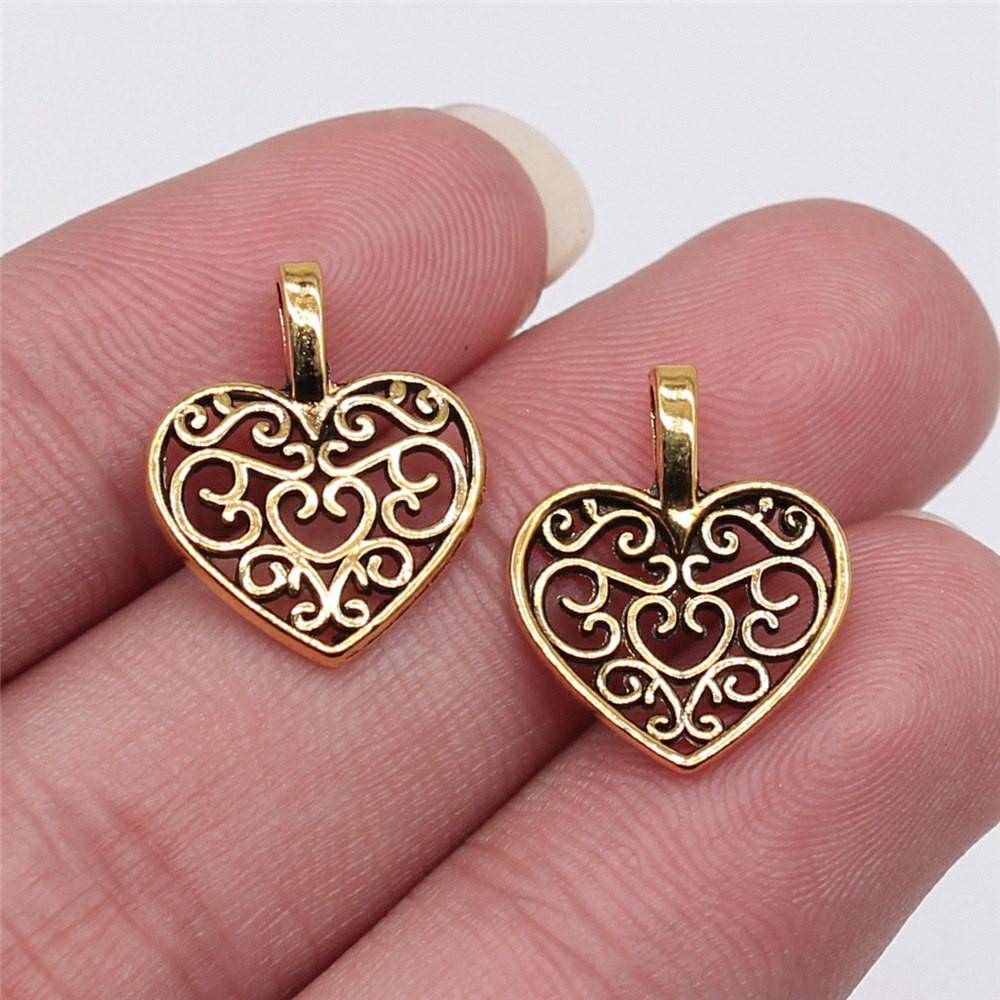 Peach Heart Love Charms Pendant Men's Jewelry Elegant Art Supplies