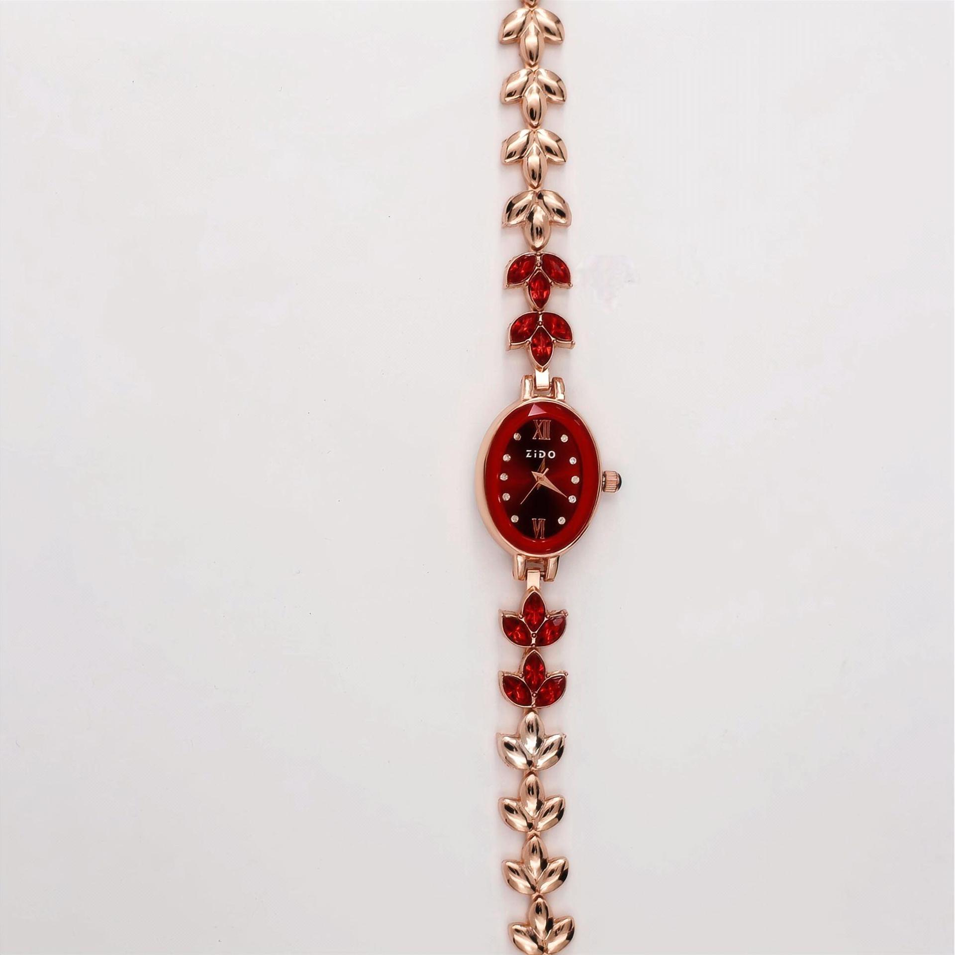 High Value, Simple Fashion Temperament, Light Luxury Diamond-Encrusted Sports Waterproof Oval 1408 Women S Watch no gift box