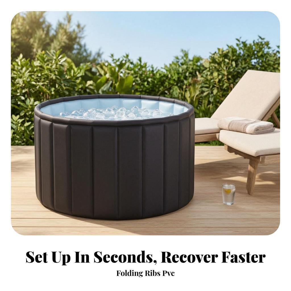 Cold Plunge Tub with Padded Rim Portable Bath Open-Top for Adults