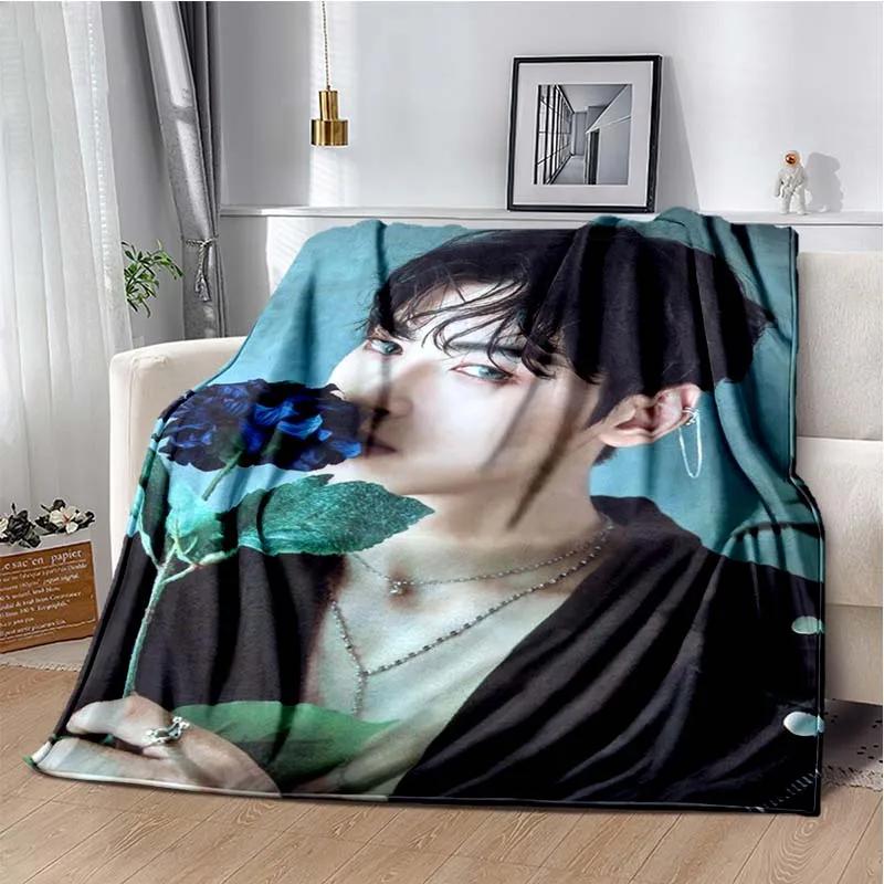 Populární korejský herec Cha EunWoo deka Star Art Flanel Měkká teplá deka pro ložnici Pikniková deka Dárek pro fanoušky