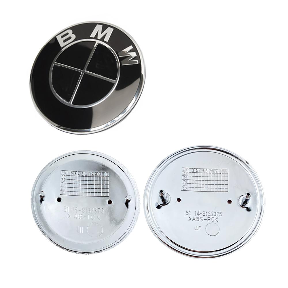 Vbjly8 Blue White Car Front Bonnet Logo Trunk Cover Badge 74mm 82mm For BMW E90 E60 E46 E93 F20 F21 F30 F31 F32 F33 F34 F15 F10 F01 F11