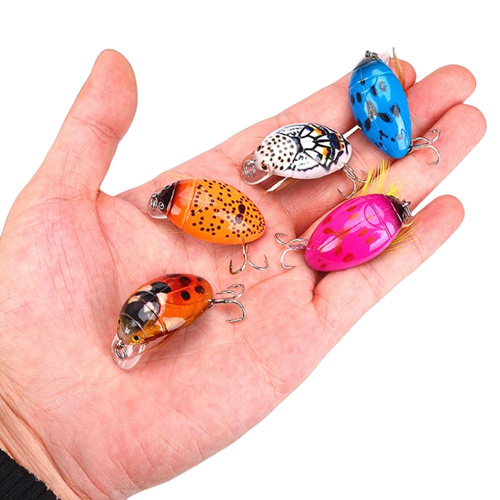 

5 шт. Рибальська приманка Морський Жук Кренки Плаваючі Воблери Штучна Сонечко Приманка для Риболовлі Жорстка Приманка для Баса Коропа Аксесуари для Риболовлі China Mainland