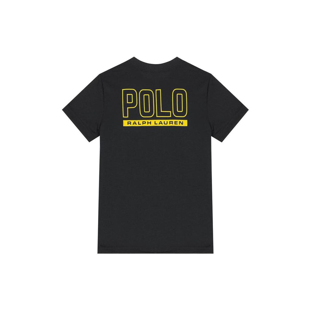 Polo Ralph Lauren SS23 Logo-Print Locker Fit Rundhals-T-Shirt Herren Tops Schwarz 710901164-003