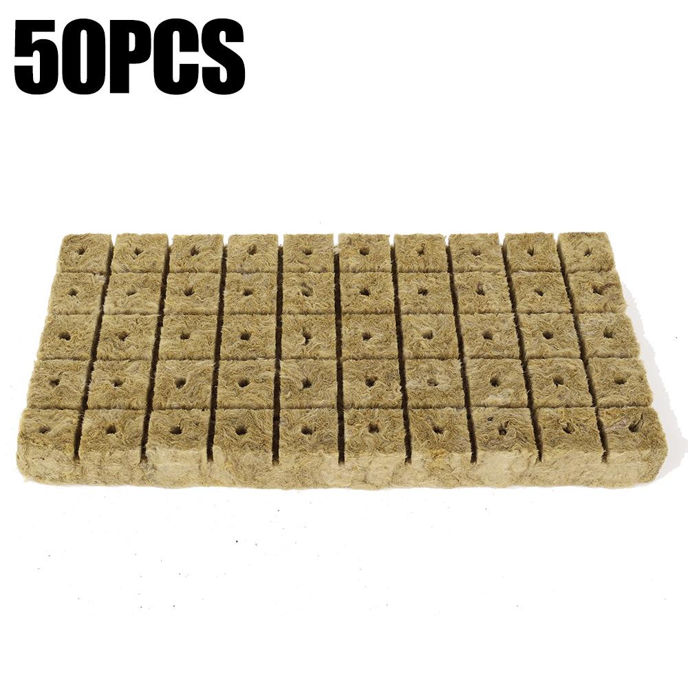 Rock Wool Starter Plugs Rock Wool Grow Cubes Seed Starters Planting Cubes Hydroponics Cuttings Garden Plant Propagation Grow