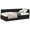 Corner Bed Frame with Mattress and Headboard 2 Pcs Black Velvet