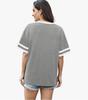2026 Women's V-Neck Striped Color Block Loose Casual Sports Top
