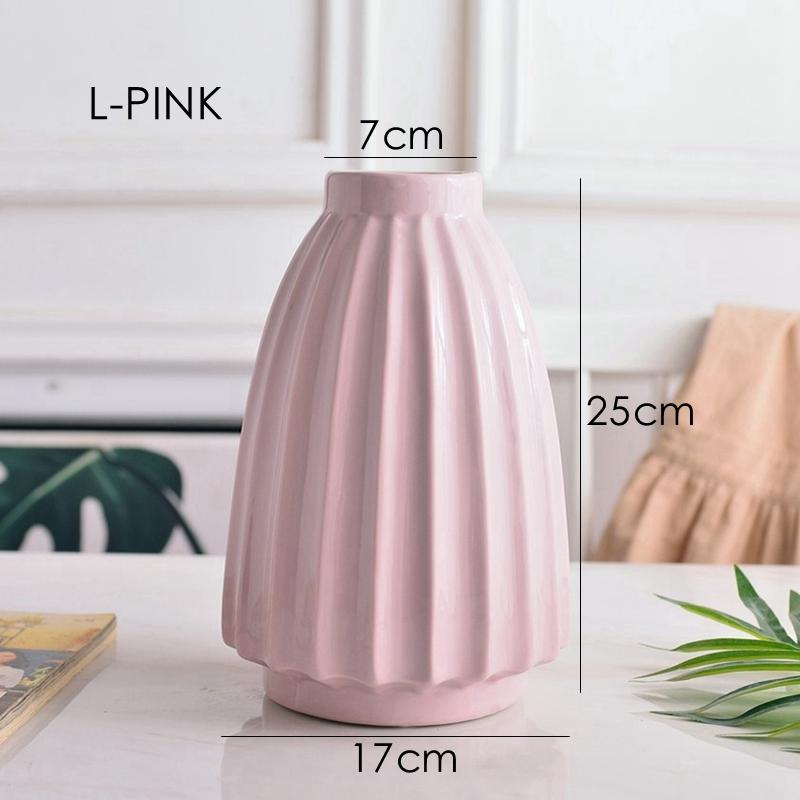 1pc Elegant Origami Vase Ceramic Flower Vase Home Decoration Centerpiece Ornament Pink Angled Stoneware Desktop Vase 16/25cm