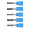 5pcs Tungsten Steel 4 Flute End Mill CNC Milling Cutter 6mm Diameter X 50mm Length