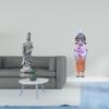 Guan Yin Buddha Sculpture Feng Shui Ornament Asian Geisha Kimono Figurine Japanese Doll Cabinet Desk