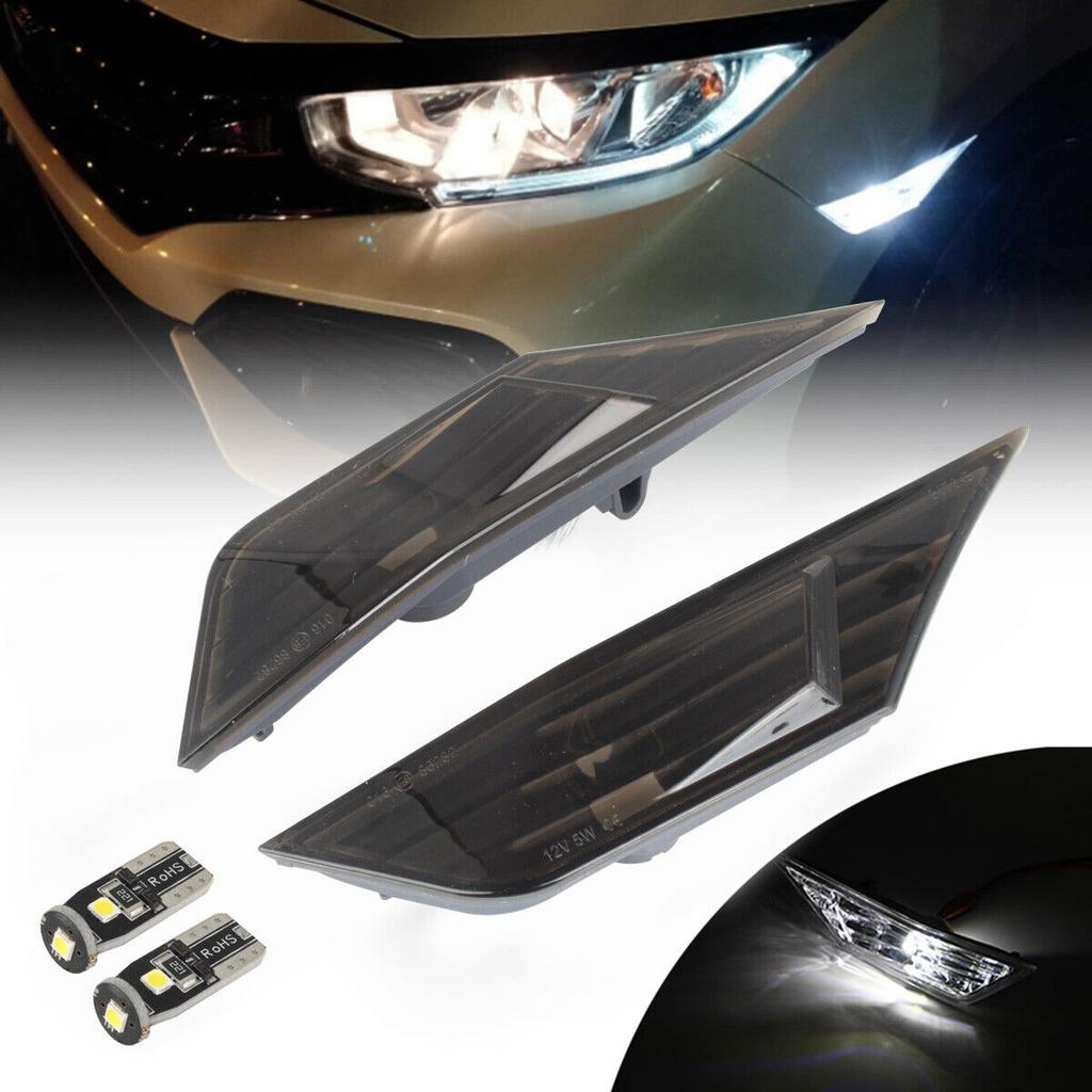 2pcs Car Turn Signal Light For Honda Civic 2016-2026 IP68 Waterproof Turn Signal Width Light Modified Black With LED Bulb