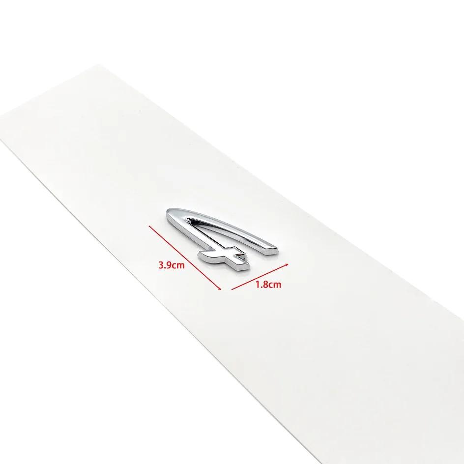 CKM3  1pcs Car Rear Sticker Styling Accessories 4 S Letter Emblem Car Fender Side sticker Rear Bumper Tail Door Trunk Logo
