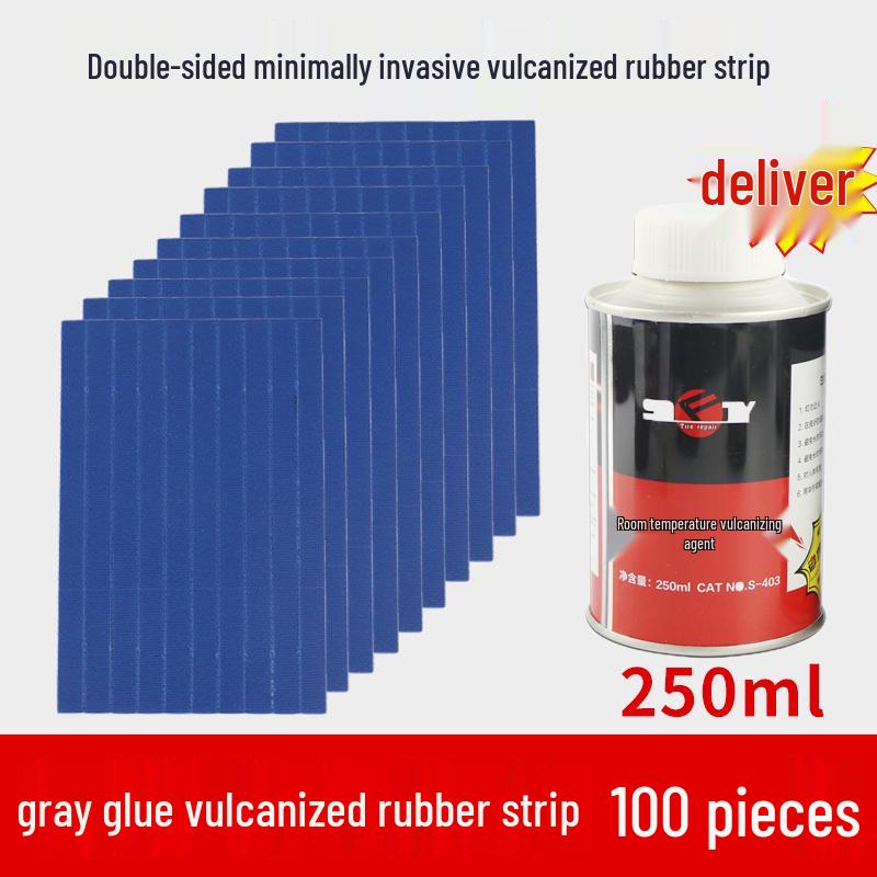 Motorcycle & EV Tire Repair Kit with Vulcanized Rubber Strips & Glue