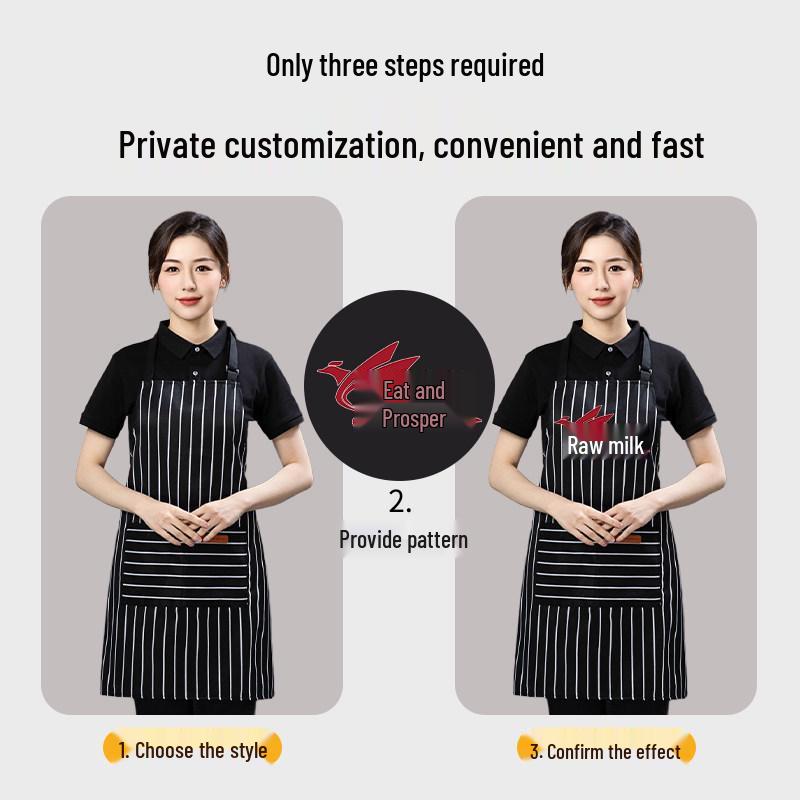 2026 Young Style Waterproof & Oil-Proof Kitchen Apron for Work & Catering