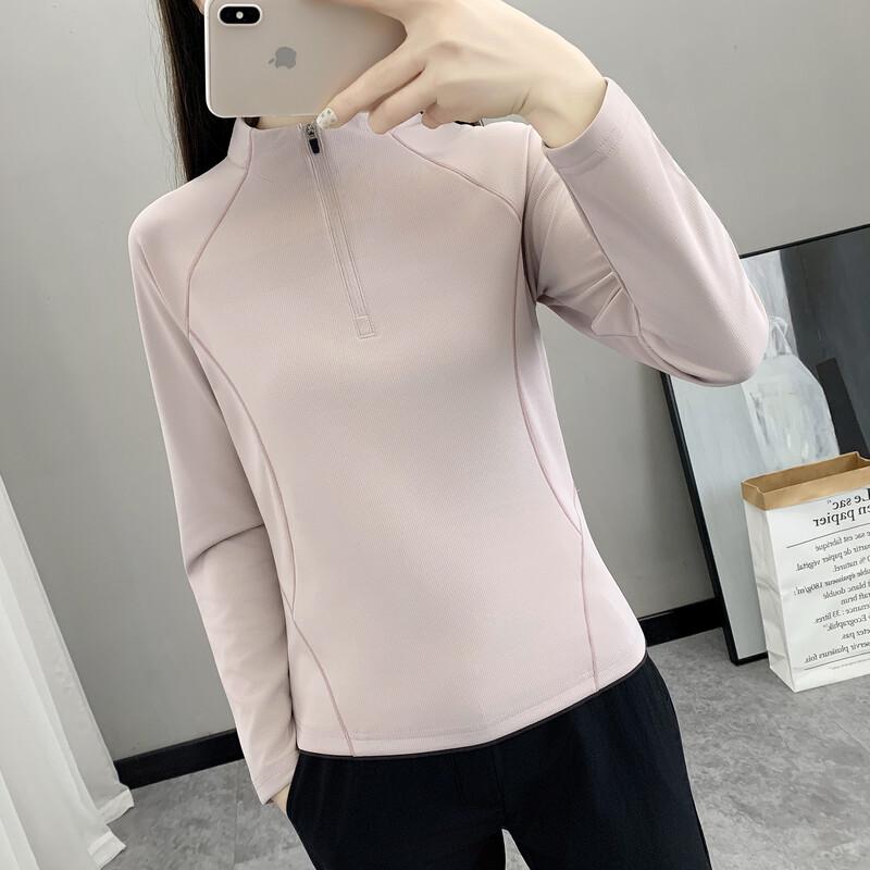 JOHLIN DREAM Women's Half-Zip Quick-Dry Long Sleeve Sports T-Shirt JATZ2636