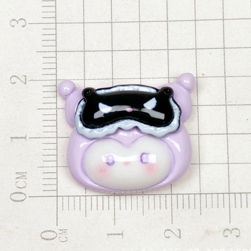 10Pcs New Cute Cartoon Eye Mask Sleep Animal Kitten Resin Scrapbook Diy Jewelry Party Children Hairpin Decorate Accessories A26