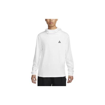 Nike Felpa con cappuccio ricamata ACG Dri-Fit ADV Lava Tree con maniche lunghe ampie Uomo Top Bianco DX6968-121