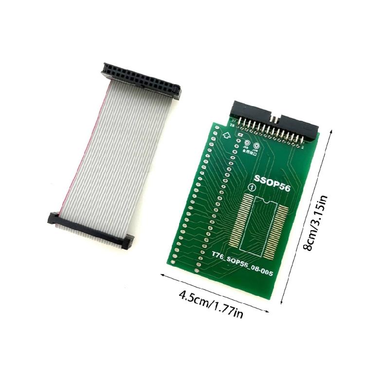 SSOP56 Adapter Socket 0.8mm Pitches Chip Programming Adapter Socket Programming Module Test Burn Socket Replace For T76
