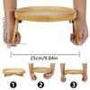 Natural Pine Wood Sofa Side Tables Round Portable and Foldable Sofa Armrest Clip-On Tray Waterproof Sofa Couch Arm Rest Organize