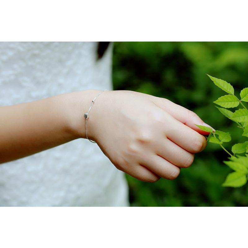 Popular Korean Version Bracelet Jewelry Women's Fashion Brushed Square, Retro Temperament Simple and Anti-allergic Jewelry