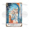 Maghreb Travel Cityscape Metal Sign Tunisia Alger Algeria Chefchaouen Morocco Marrakesh Oran Kabylie Hammamet Tunis Gafsa Plaque