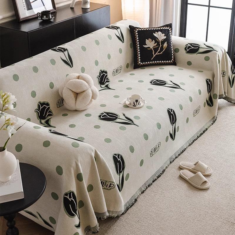 New Sofa Cover for All Seasons, Full Cover Sofa Blanket, High-end Three-seater and One-seat Chaise Sofa Cover