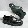 Men's New Style Formal Brogue Leather Shoes - Large Size Casual Wedding Groom Shoes