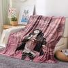1PC Demon Slayer Print Flannel Blanket, High quality All Seasons, Home Decor, Warmth and Comfort, Perfect for Christmas Gifts