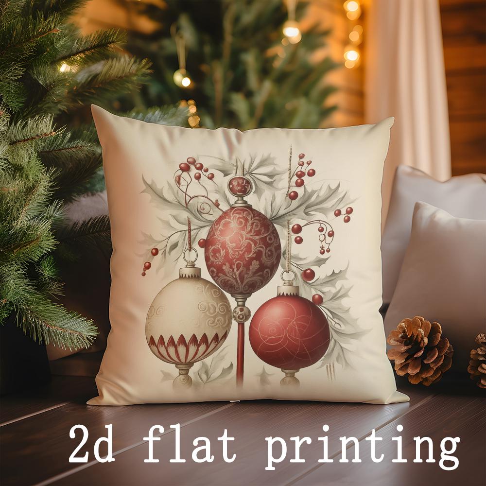 Home Decor Christmas-themed Nativity & Snowflake Pillow Covers Pattern Cushion Cover Suitable for Sofa Bedroom Car Pillow Cover