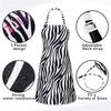 Fashion Animal Print Apron Stain Resistance Adjustable Neck Design Multiuse Accessory For Cooking Beauty Nail Salon