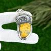 Mothers Day Sale Sterling Silver Bumble Bee Jasper Stone Bezel Pendant Jewelry