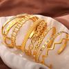 Europäische und Amerikanische Gold-Armbänder in Multi-Stil, Gewebte Texturen, Diamantbesetzte Designs, Modische Stapelbare Offene Armbänder 2026