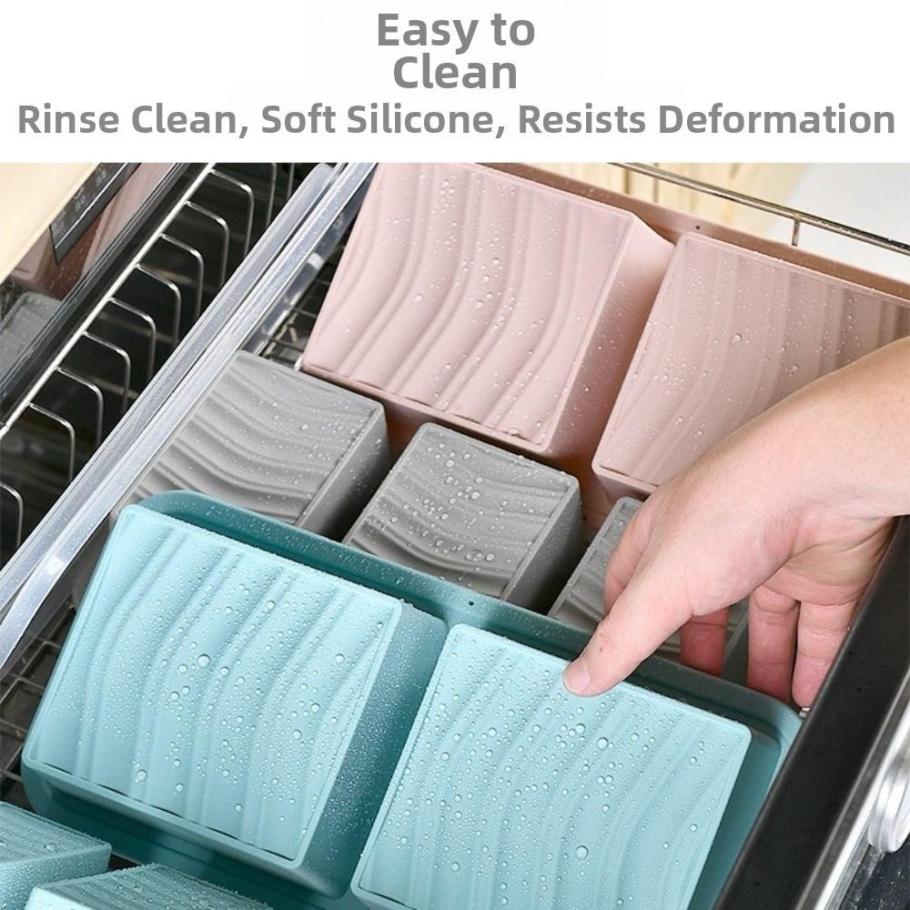 2/3 Grid Silicone Freezer Tray Freeze Preservation Mold for Storing Broth, Leftovers, Rice, Sauce