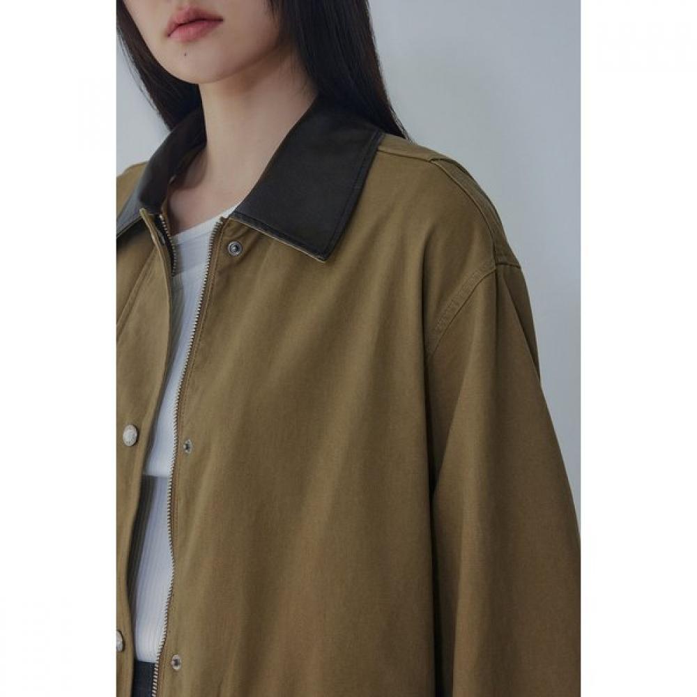 Vov Synthetic Leather Collar Work Jacket 7156310003