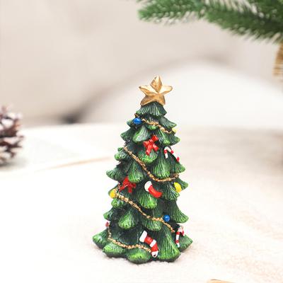 Yousheng Mini Christmas Tree Tabletop Decor Miniature Xmas Tree Christmas Stockings Canes Bow Decorated Holiday Tree for Home Winter Party Indoor