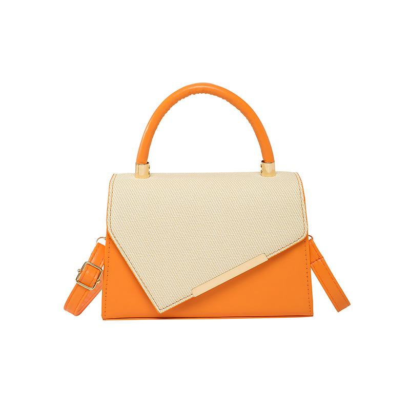 Fashion splicing contrasting colors, new women's 2025 summer models, go to work with temperament, crossbody shoulder handbag