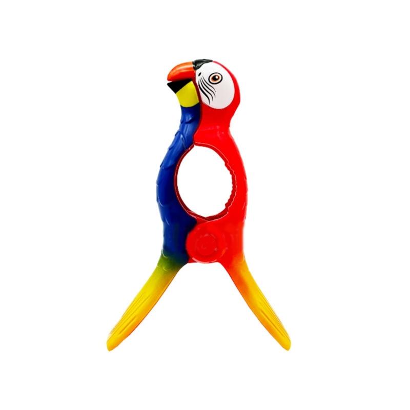 Parrots Beach Towel Clip for Beach Chairs Plastic Bird Towel Holder Colorful Clothes Pegs for Garden Holiday Pool Beach