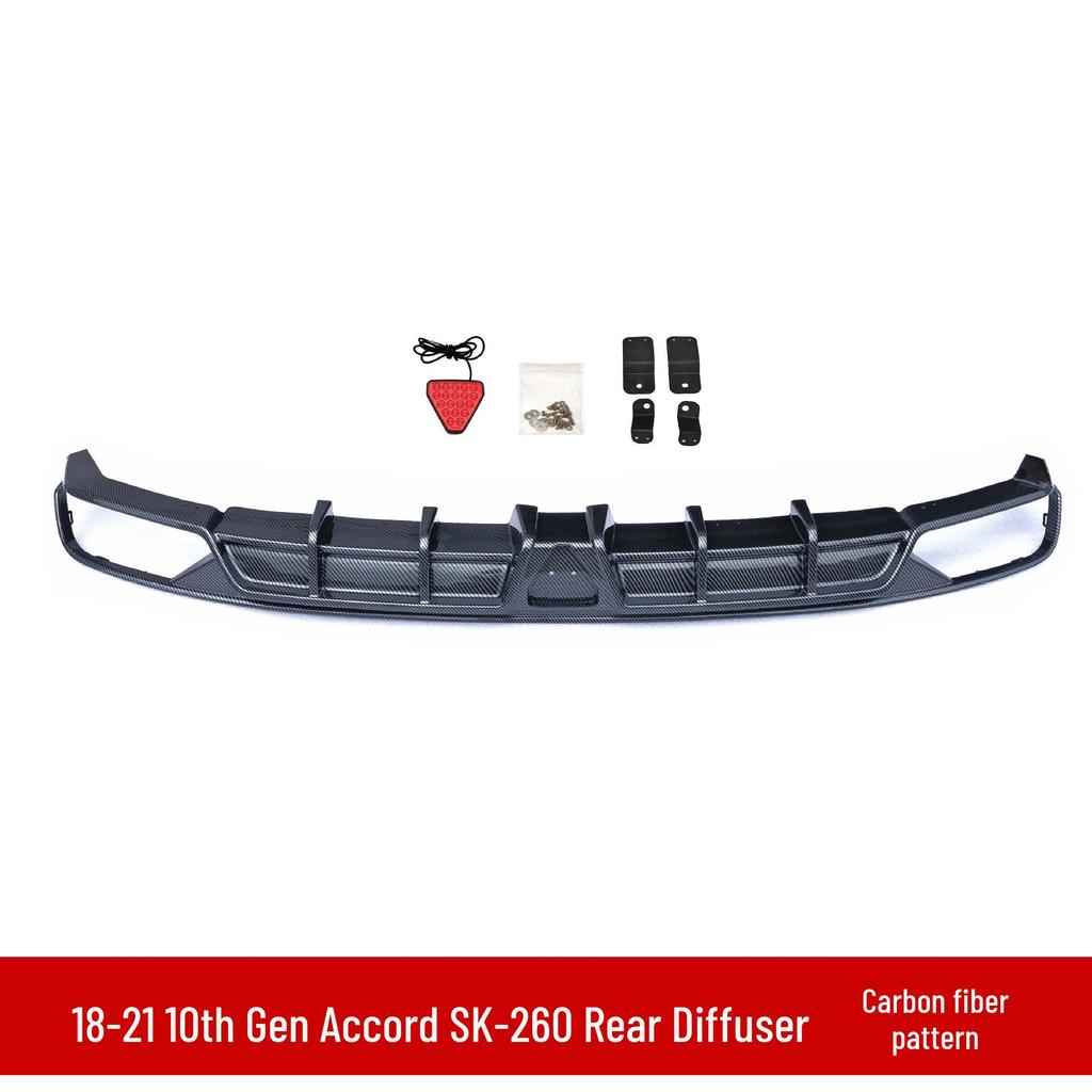 18-21 Accord Inspire SK-260 Kit: Front Lip, Rear Spoiler, Side Skirts, Rear Diffuser.