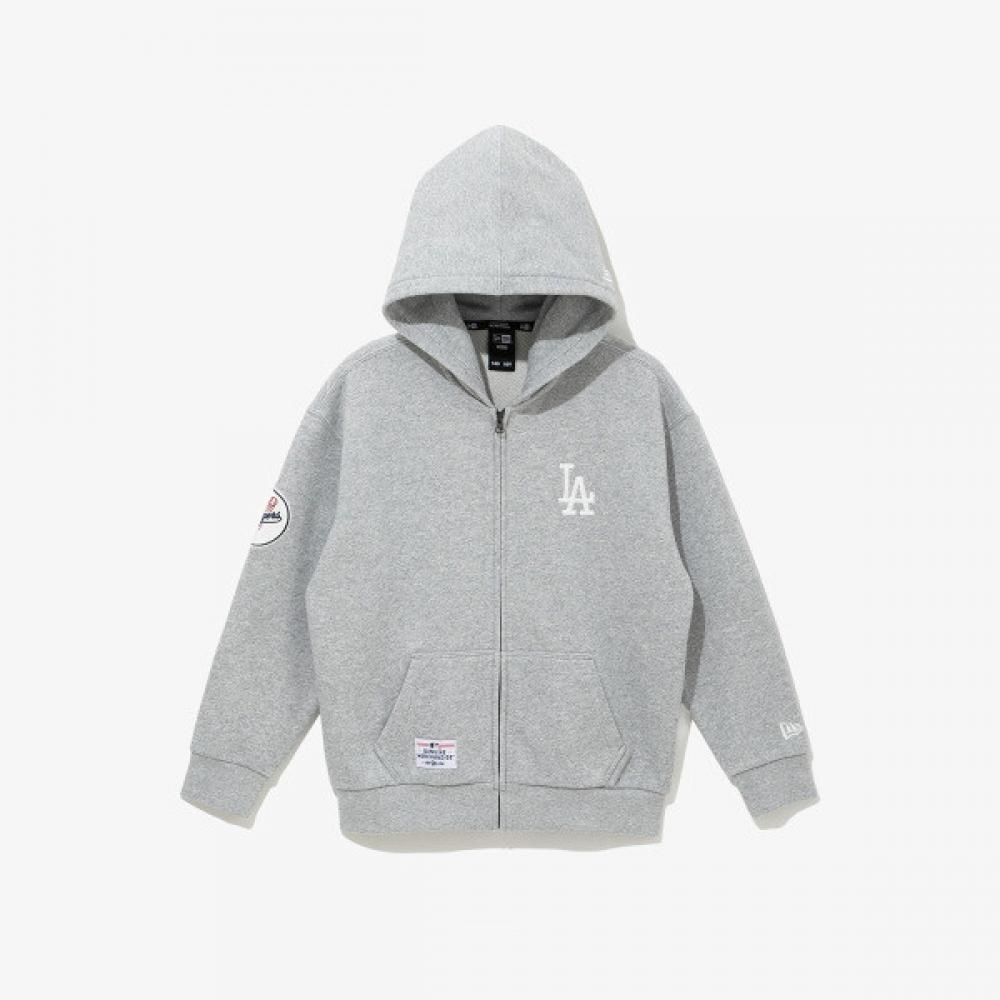 New Era Детская толстовка на молнии с капюшоном Mlb La Dodgers Вересково-серая Grey/120