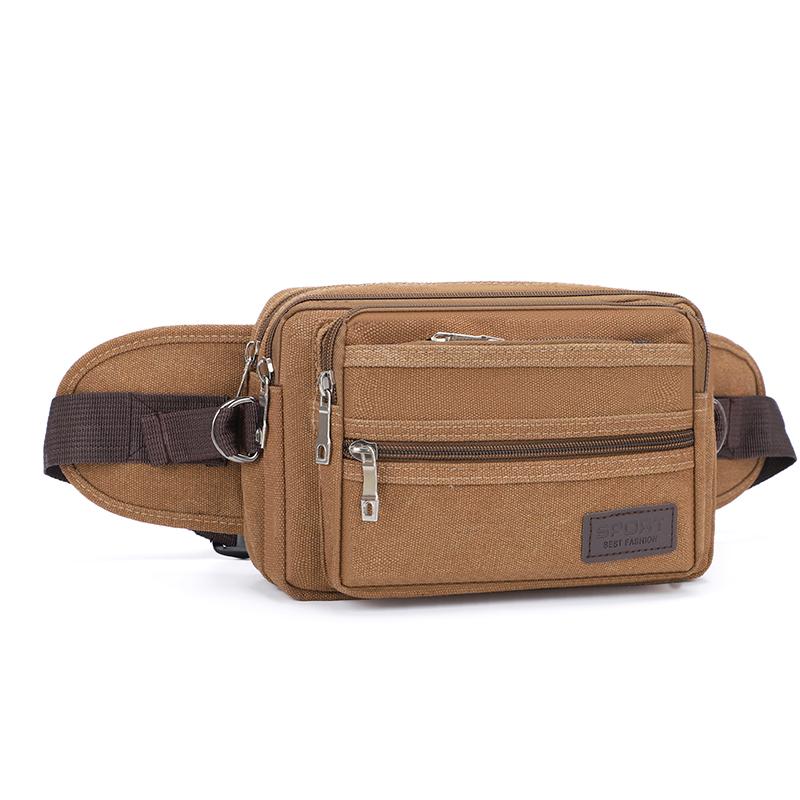 

Multi function Men Waist Packs Fanny Bag Durable Canvas Shoulder Biking Bag Sports Roomy Casual Men Belt Bag Bolsa Chest Bag SAC