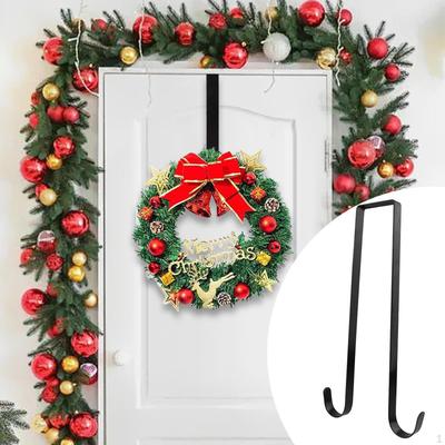 Wreath Hanger for Front Door Double Sided Sturdy Iron Over The Hook Christmas Easter