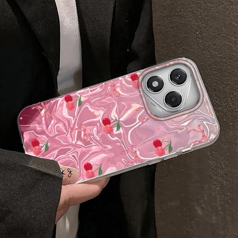 Pink Cherry Bow Leopard Girls Phone Case For Honor 400 Pro X9c Magic7 Magic6 200 Lite Smart X9a X8a X8b X8c X7c Fundas Cover