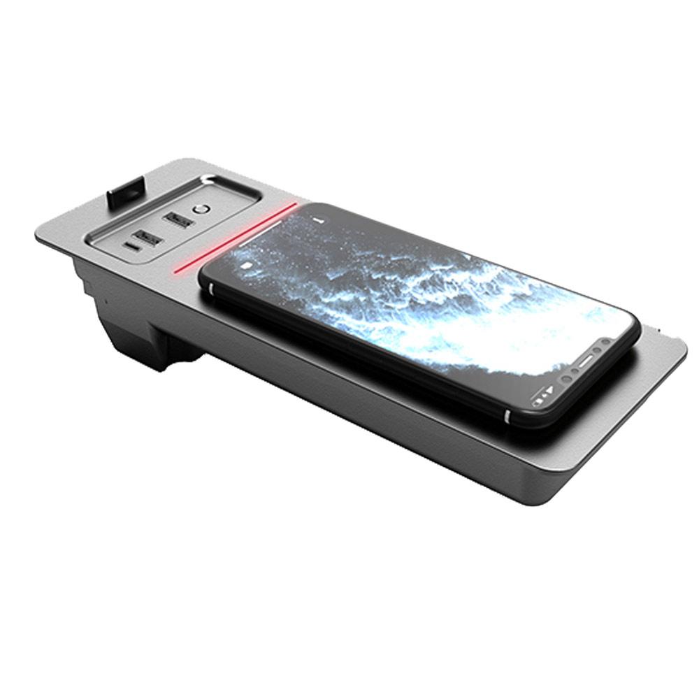 

Беспроводная зарядная панель для автомобиля Ford F150 F-150 P552 Lobo CS 3000 3500 Raptor 2015~2020, коврик-пластина для быстрой зарядки телефона на центральную консоль