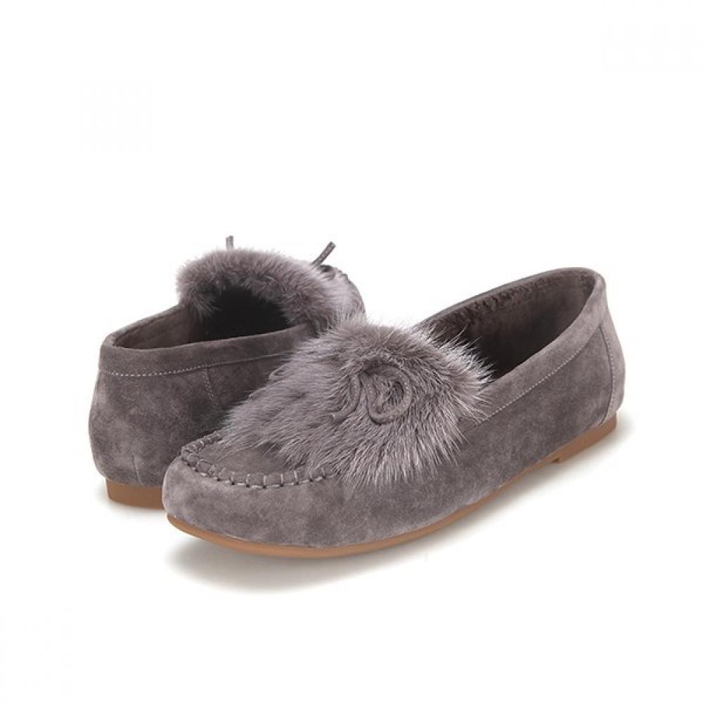 BARBARA Camurça de Pele de Ovelha Pelo Plano 1cm Bbf542gy